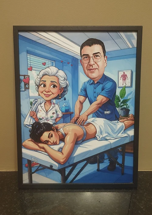 карикатура масажист